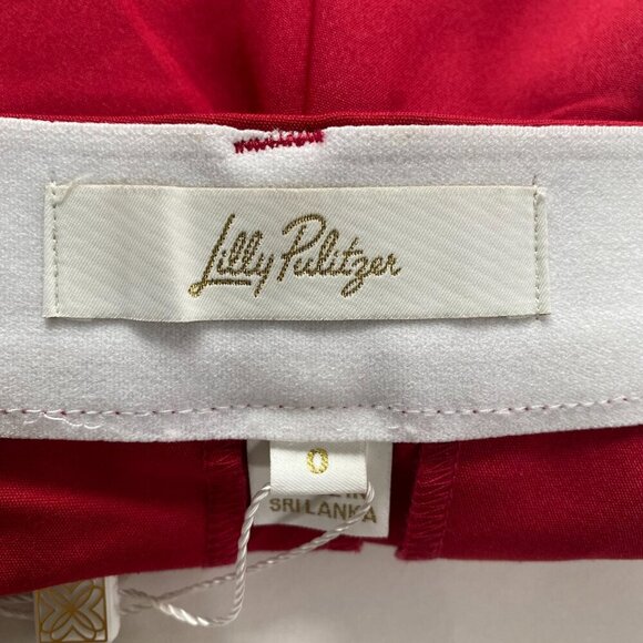 NWT - Lilly Pulitzer Malbec Red Ana High Rise Pant #017387, Size 0 #359 - Picture 12 of 15